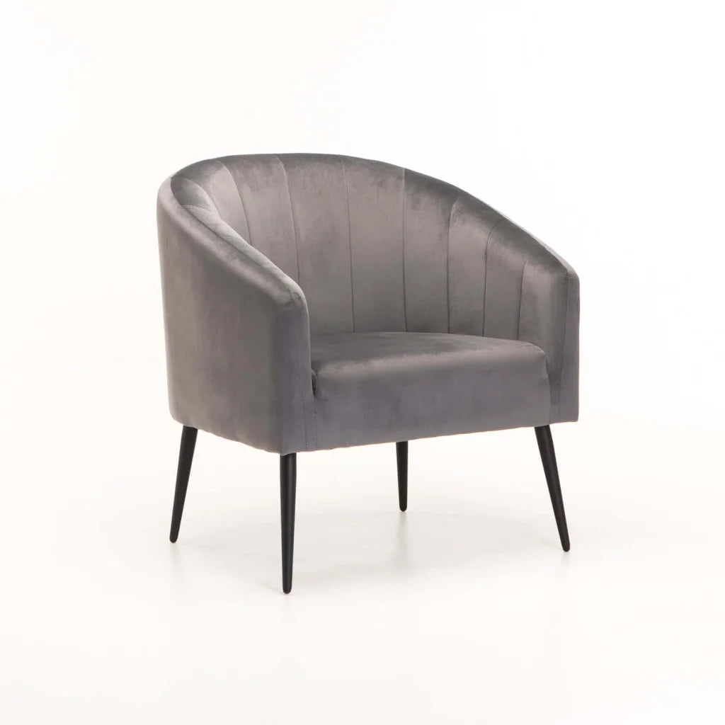 decofurn-furniture-colt-velvet-chair-black-leg-724 Colt Velvet Chair - Black Leg - Image 1