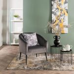 Colt Velvet Chair - Black Leg - Image 2