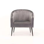 Colt Velvet Chair - Black Leg - Image 3