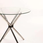 Coty 80Cm Round Glass Top Dining Table - Image 4