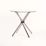 Coty 80Cm Round Glass Top Dining Table - Image 3