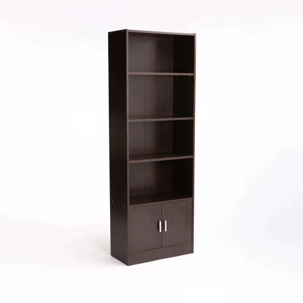 decofurn-furniture-cyrus-2-door-4-shelf-bookcase-202 Cyrus 2 Door 4 Shelf Bookcase - Image 1
