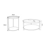 Daisy Side Table & Coffee Table Combo - Walnut - Image 4