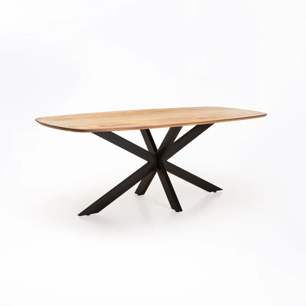 decofurn-furniture-dal-danish-oval-solid-wood-dining-table-378 Dal Danish Oval Solid Wood Dining Table - Image 1