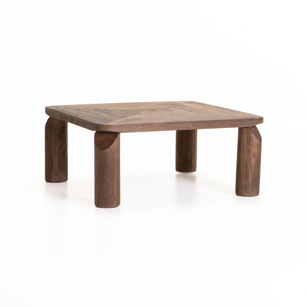 decofurn-furniture-deva-80x80cm-solid-wood-coffee-table-dark-brown-932 Deva 80X80Cm Solid Wood Coffee Table-Dark Brown - Image 1