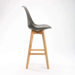 Eva Wooden Leg Barstool - Image 9