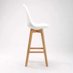 Eva Wooden Leg Barstool - Image 3