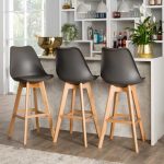 Eva Wooden Leg Barstool - Image 7