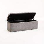 Fern Textured Fabric Storage Ottoman - Image 8