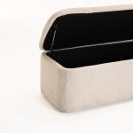 Fern Textured Fabric Storage Ottoman - Image 6