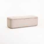 Fern Textured Fabric Storage Ottoman - Image 2