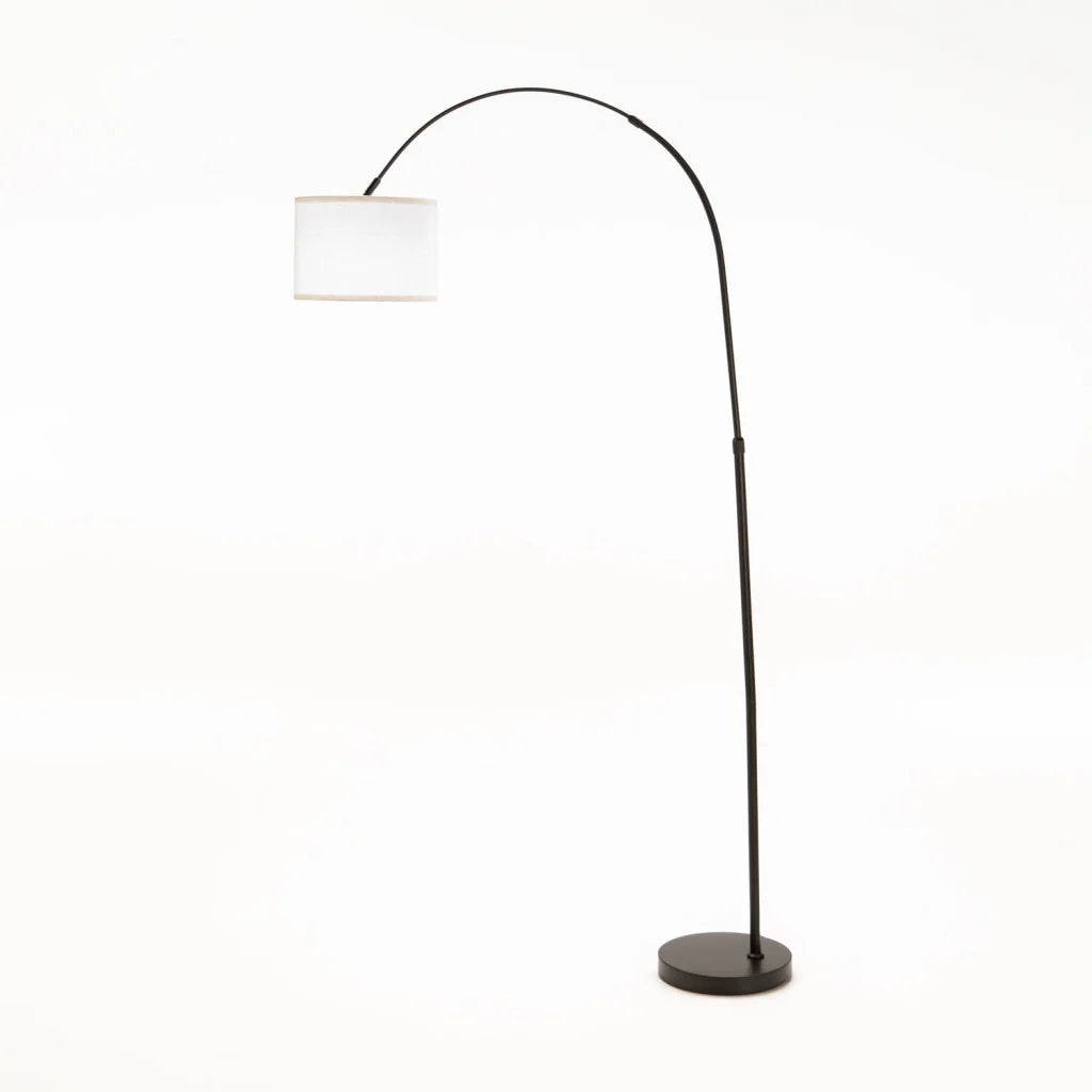 decofurn-furniture-floor-lamp-black-curved-metal-arc-180cm-h-439 Floor Lamp Black Curved Metal Arc 180Cm H - Image 1
