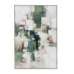 Framed Art 17 - Sage 80X120Cm Wood Grain Frame