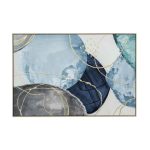 Framed Art 18 - Azure 120X80Cm Wood Grain Frame