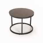 Gio Set Of 2 Stone Top Coffee Table - Black Leg - Image 11