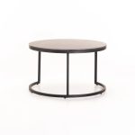Gio Set Of 2 Stone Top Coffee Table - Black Leg - Image 10