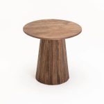Goa 50Cm Round Solid Wood Side Table