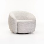 Indigo Fabric Swivel Chair - Light Grey