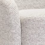 Indigo Fabric Swivel Chair - Light Grey - Image 6