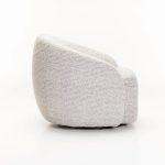 Indigo Fabric Swivel Chair - Light Grey - Image 3