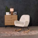 Indy Fleece Rocking Chair - Cream - Image 2