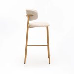 Isla Fabric Barstool Natural Leg - Image 4