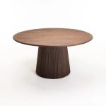 Jaya 150Cm Round Solid Wood Dining Table-Dark Brown - Image 4