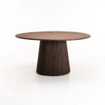 Jaya 150Cm Round Solid Wood Dining Table-Dark Brown