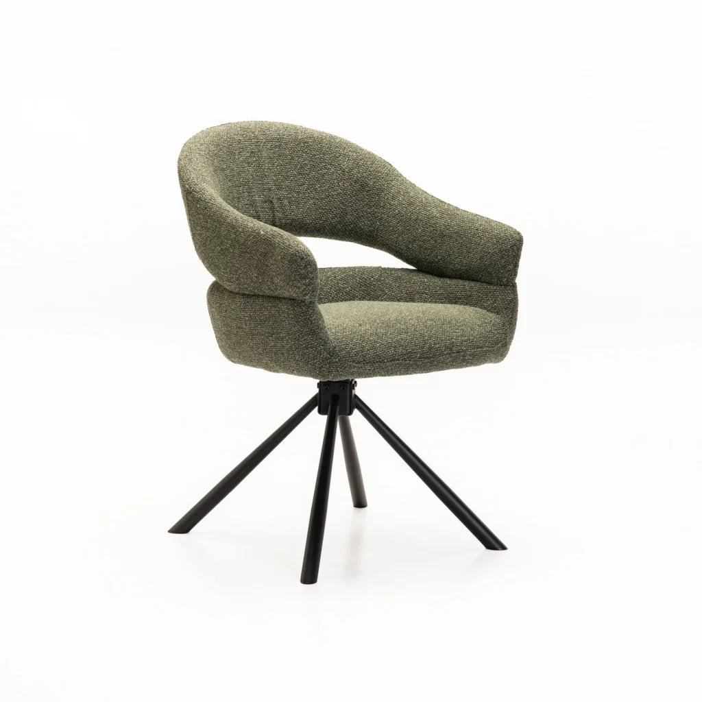 decofurn-furniture-jen-fabric-swivel-dining-chair-631 Jen Fabric Swivel Dining Chair - Image 1