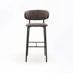 Josie Fabric Barstool-Black Leg - Image 2