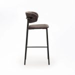 Josie Fabric Barstool-Black Leg - Image 3