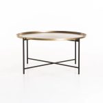 Kai 90Cm Round Coffee Table - Brass Antique - Image 2