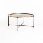 Kai 90Cm Round Coffee Table - Brass Antique