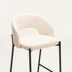 Kayla Textured Fabric Barstool - Image 5
