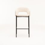 Kayla Textured Fabric Barstool - Image 2