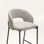 Kayla Textured Fabric Barstool - Image 10