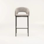 Kayla Textured Fabric Barstool - Image 7
