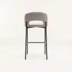 Kayla Textured Fabric Barstool - Image 9