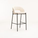 Kayla Textured Fabric Barstool