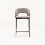Kayla Textured Fabric Kitchen Stool - Image 17