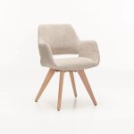 Kiara Wooden Dining Chair - Speckled Oatmeal