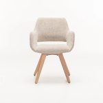 Kiara Wooden Dining Chair - Speckled Oatmeal - Image 2