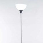Floor Lamp Black Metal White Acrylic Shade 180Cm H - Image 2