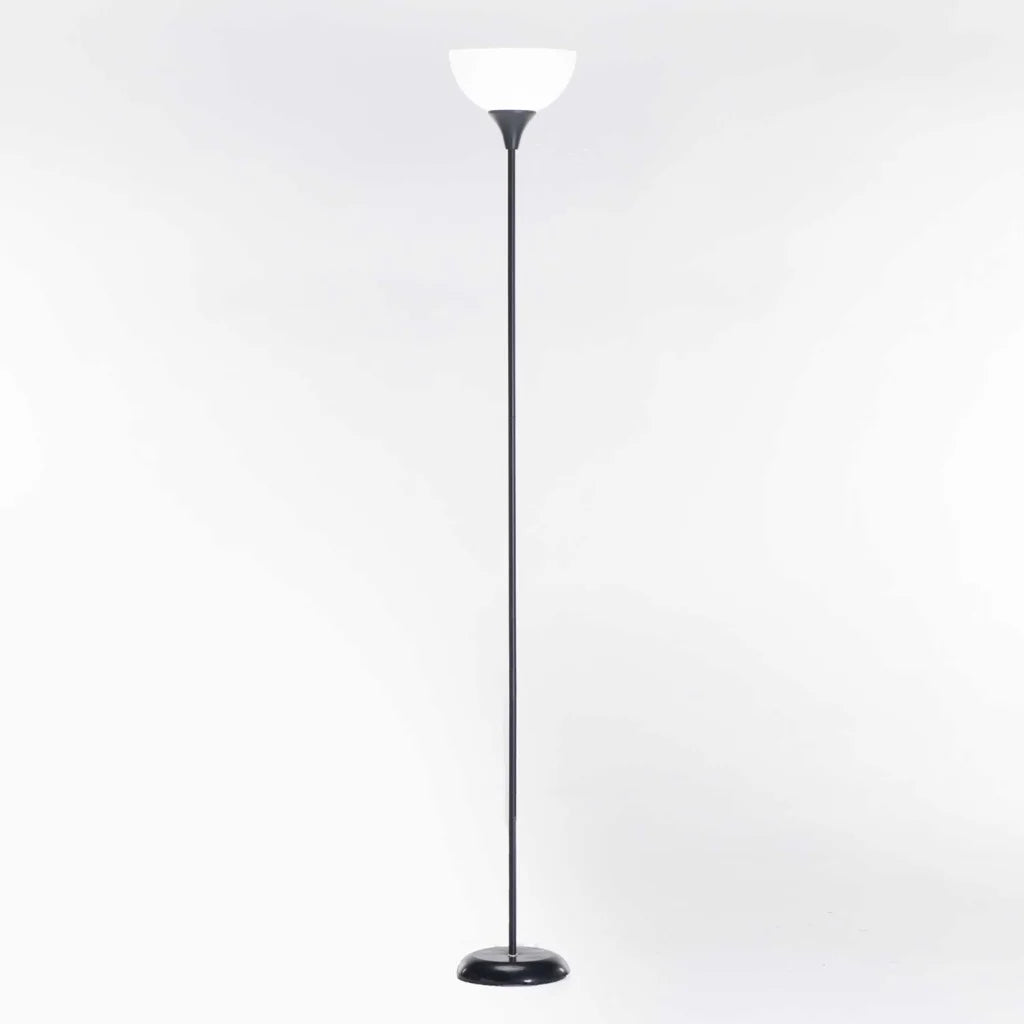 decofurn-furniture-lamp-floor-black-metal-white-acrylic-shade-180cm-h-987 Floor Lamp Black Metal White Acrylic Shade 180Cm H - Image 1