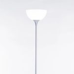 Floor Lamp Grey Metal White Acrylic Shade 180Cm H - Image 2