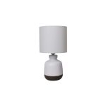 Table Lamp Two Tone White White Fabric Shade