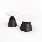 Lea Set Of 2 70/50Cm Stone Top Coffee Table - Image 7