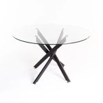 Linc 120 Cm Round 10Mm Glass Top Dining Table