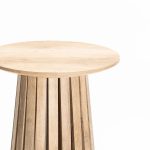 Lola 45Cm Round Side Table - Oak - Image 2