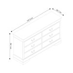 Louise 6 Drawer Dresser - Image 7
